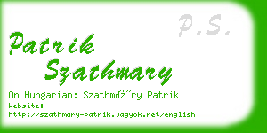 patrik szathmary business card